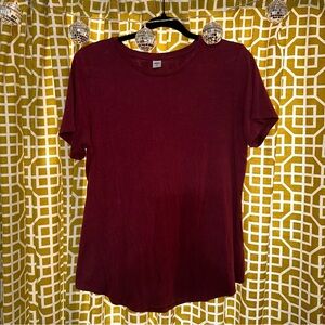 Old Navy Deep Red Short Sleeve Tee